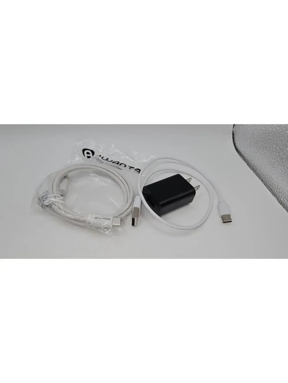 Lot of 2 Awanta USB-C Charging Cable and Wall Adapter Charger